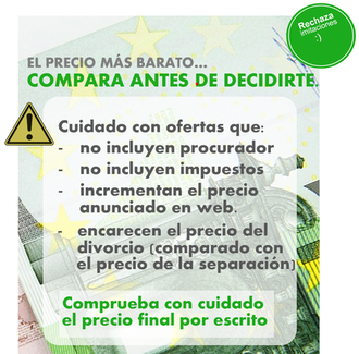 Divorcio express, precio Madrid: desde 99 euros/cónyuge 